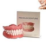 Zahnprothesen, Premium-Zahnprothesen, weiches und sicheres formbares Kunstgebiss-Set, Snap-On-Veneers-Zähne, Silikon-Unterfütterungsset für Männer und Frauen (1pcs)