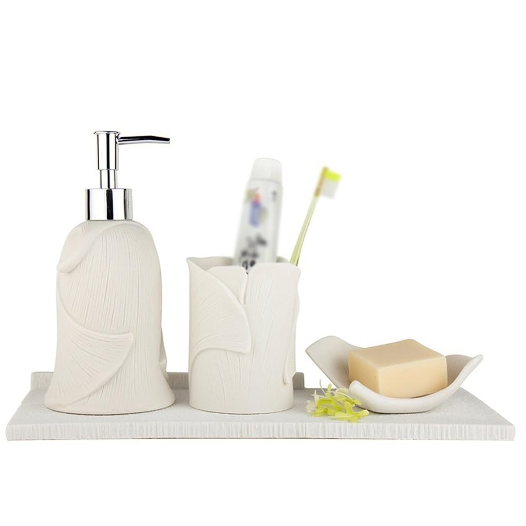 Sandstone Bathroom Three-piece Kit Toiletries Cleaning Appliances Bath Set Bottle