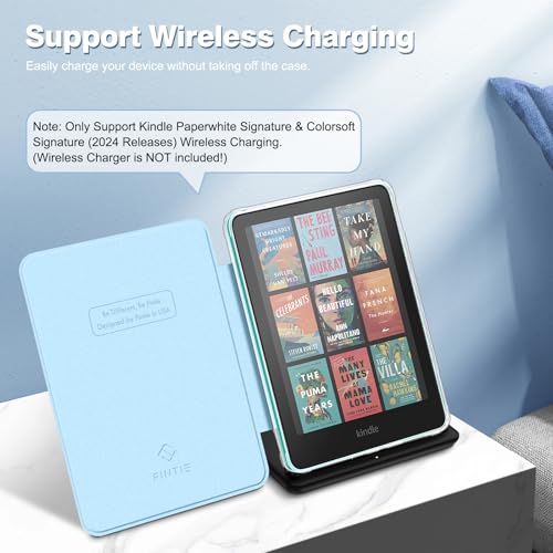 Fintie Hülle für 7 Zoll Kindle Paperwhite(12. Generation) und Kindle Colorsoft/Paperwhite Signature Edition 2025/2024, Clear Weich TPU Schutzhülle mit Auto Sleep/Wake, Farbverlauf