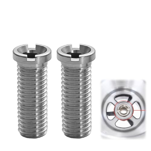 2 piezas de tornillo hueco para fregadero, tornillo hueco para válvulas de cesta filtrante, tornillo hueco de acero inoxidable M12 x 25 mm para fregadero, tornillos de lavabo de 25 mm, adecuado para