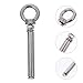 LIFKOME 5pcs M6x80mm 304 Stainless Steel Lifting Eye Bolt Expansion Anchor Screw Ring Bolts Rustproof Fasteners for Industrial and Home Hardware Applications