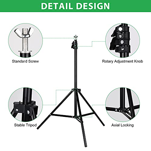 Hpusn Adjustable Backdrop Stand Kit 10Ft: Photo Video Studio For Wedding Party Stage Decoration, Background Support System Kit For Photography Studio With Clamp, Sand Bag, Carry Bag #TOP2