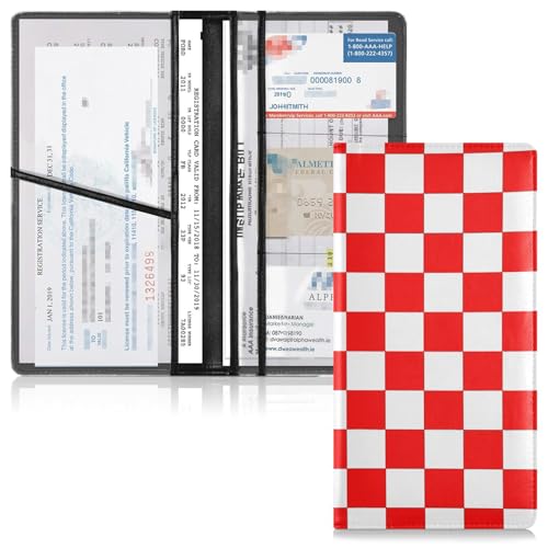 Organizador para Cartera Rojo Cuadros miniatura 3