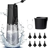 Wolady Electric Ear Cleaner,Ear Wax Removal Kit,with 3 Cleaning Modes,Electric Ear Irrigation Flushing Kit IPX7 with 8 Replaceable Tips USB Rechargeable for Adult Kids,Black1