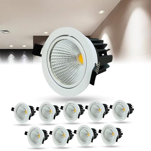 Image of D'Mak Moveble LED COB Light | Recessed LED Ceiling Light for Indoor Lighting | Natural White Color | Aluminium Body (10, 18 Watt)