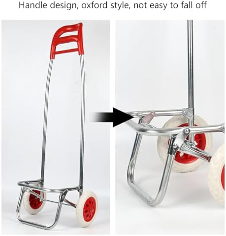 Foldable Shopping Cart with Wheels - Lightweight Durable Grocery Trolley for Errands, Outdoor Activities & Seniors - Compact Design for Easy Storage & Maximum Convenience