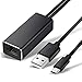 Produktbild Elikiv Ethernet-Adapter für Fire-TV Ethernet-Adapter für Fire-Stick/Micro-USB zu RJ45 Ethernet-Adapter USB zu RJ45-Kabel Funktioniert mit Fire-TV-Stick Chromecast Google Home Mini Schwarz