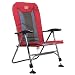 Timber Ridge Camping Chair Folding Heavy Duty with Adjustable Reclining Padded Back and Legs Supports 300lbs, Armrest, Outdoor, Fishing, Garden