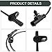 Surosha Wheel Speed Sensor, ABS Rear Left Wheel Speed Sensor, Black Automotive Anti-Lock Brake System Sensor, Auto Accessories Compatible with Heyue Models, Replacement OEM 3630050U2010