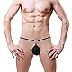ITODA String Tanga Sexy Herren G-String mit O-Ring Mini Slips Mesh Thong Erotisch Dessous Ouvert Höschen T-Back Mankini Männer Erotik Unterwäsche Offener Schritt Unterhose Abend Reizwäsche (Schwarz)