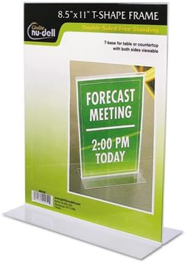 Clear Plastic Sign Holder, Stand-Up, 8 1/2 x 11, Sold as 1 Each