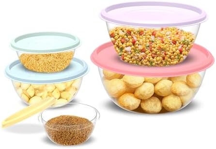 Plastic Food Storage Containers with Lids Set of 5