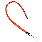 [HIGHCAMP] ハイキャンプ ネックストラップ スマホ ガラケー 落下防止 丈夫 柔らかい 蛍光オレンジ