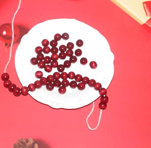 Perles en bois rouge foncé de 12 mm pour la création de bracelets - 6