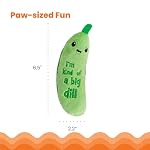 Catstages Crunchy Pickle Kicker Cat Toy – Plush Crinkle Toy with Catnip and Dental Mesh, 6.5" - Image 6