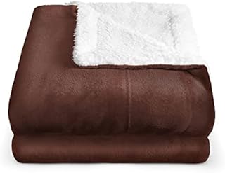 Huggsy Sherpa Fleece Blanket, Throw Bed Blanket With Soft Fluffy Thermal Side , Multifunctional Couch, Chairs And Bed Blankets, For Cozy And Comfortable Setting Throw On (Double, 150x200cm)