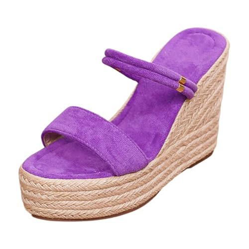 Sandales espadrilles compensées femme à plateforme pour la plage
