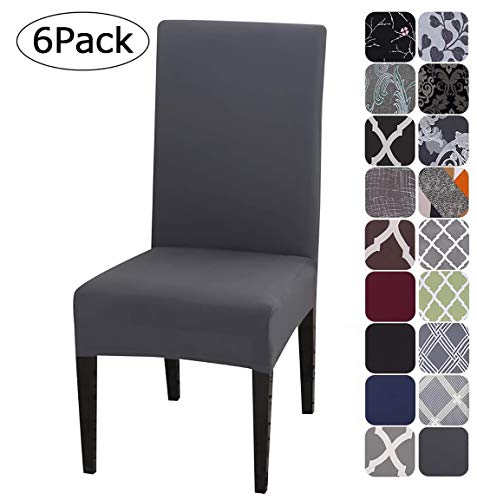 Fundas para Sillas Pack de 6 Fundas Sillas Comedor, Lavable Extraíble Funda, Muy fácil de Limpiar, Duradera Modern Bouquet de la Boda, Hotel, Decor Restaurante