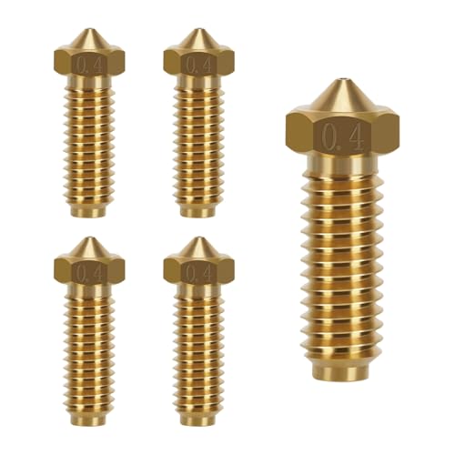 Nevoluxer 3D Drucker Düsen Nozzle Set für Anycubic Kobra 2, Kobra 2 Neo, Kobra 2 Plus, Kobra 2 Pro, Kobra 2 Max - 5 Stück Brass Nozzle Kit für 3D Drucker Anycubic - Präzise additive Fertigung