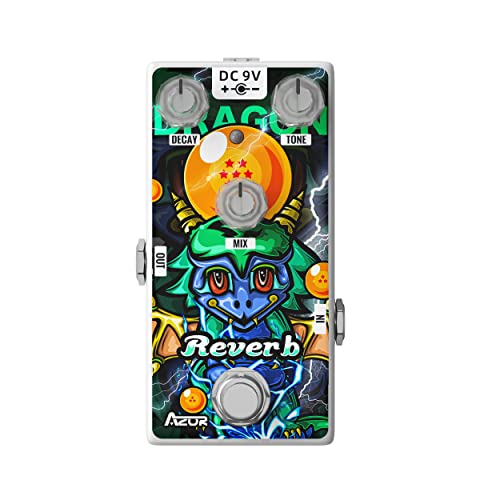 Azor Dragon Digital Reverb Guitar Effect Pedal With Pedal Power Supply #TOP1