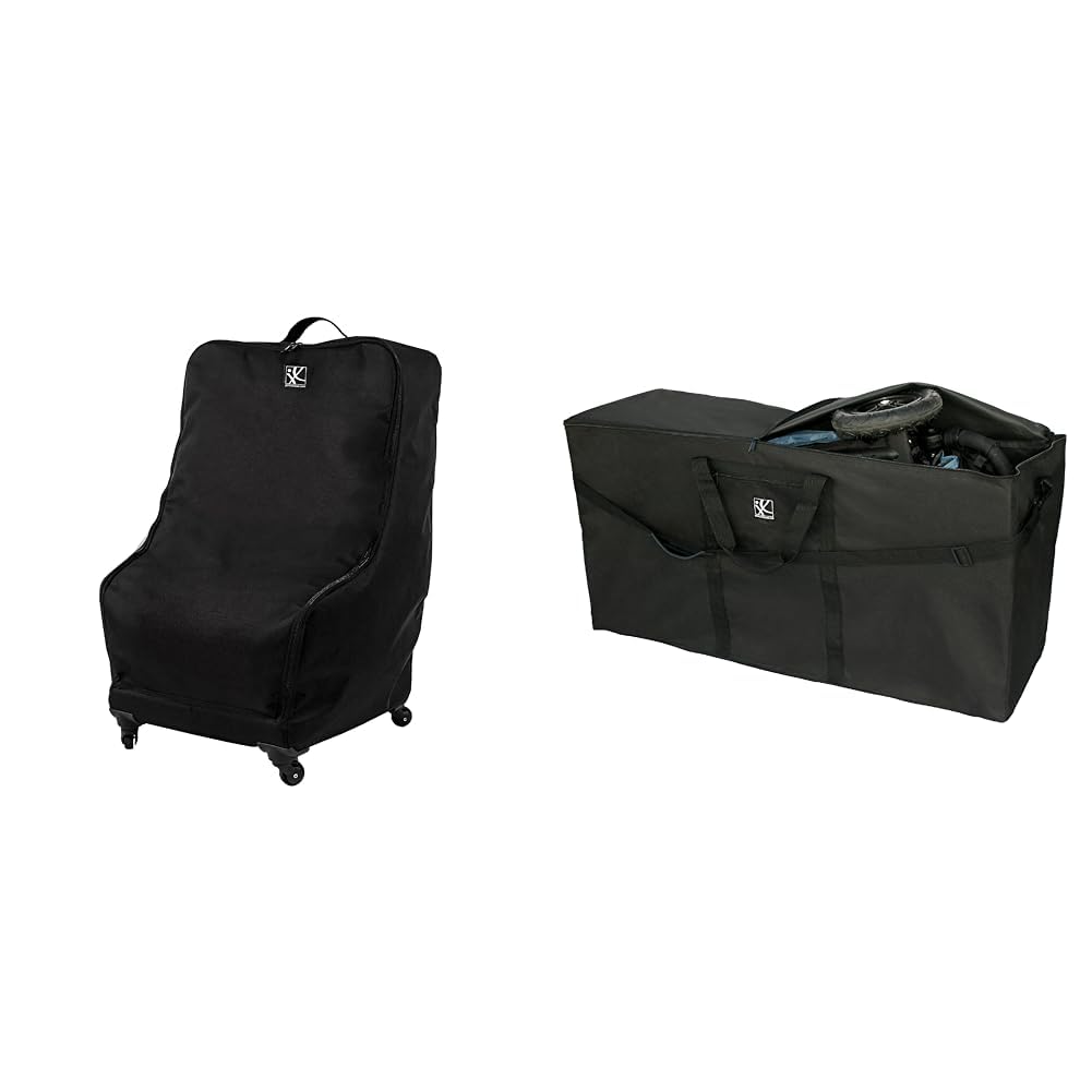 J.L. Childress Car Seat & Stroller Travel Bags - Wheelie Deluxe Car Seat Bag and Stroller Bag for Single & Double Strollers
