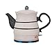 XYSQWZ Bouilloires - Théière en Céramique Blanche sans Fil en Céramique Électrique - Cruche Rétro 1 7l 1200w Bouillant Rapidement pour La Protection Et L'arrêt Automatique des Bouilloires Électriques