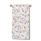 MYSOMY Cottagecore - Toalla de cocina Beagles y flores, toalla de mano estética para amantes de los perros, regalo académico para cachorros (toalla Beagles 3)