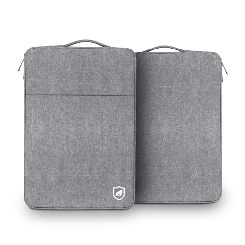Gshield Capa Case para Notebook Aveludada com Alça e Bolso Externo com Zíper, Survivor (Cinza, 15,6-17,3' Polegadas - 32x42 cm)