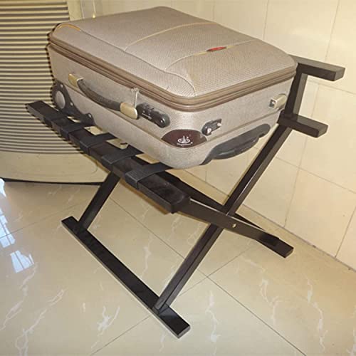 Porte-bagages pliable en bois massif pour valise et chambre d'amis - 5