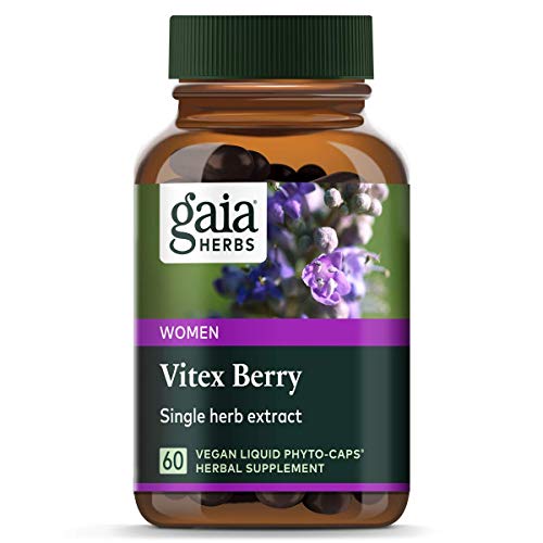 Gaia Herbs Vitex Berry, Chasteberry, Hormone Balance for Women, Vegan Liquid Capsules, 60 Count ( Pack Of 2 )