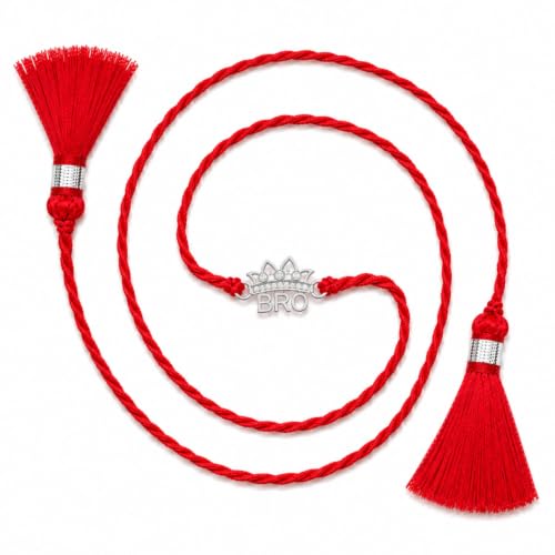 Image of AIRA 925 Sterling Silver Premium Designer Bracelet Rakhi for Brother | Handmade Raksha Bandhan Sacred Thread with Silver-Tone Geometric Charm & Adjustable Red Braided Cord | Traditional Festival Rakhi Gift