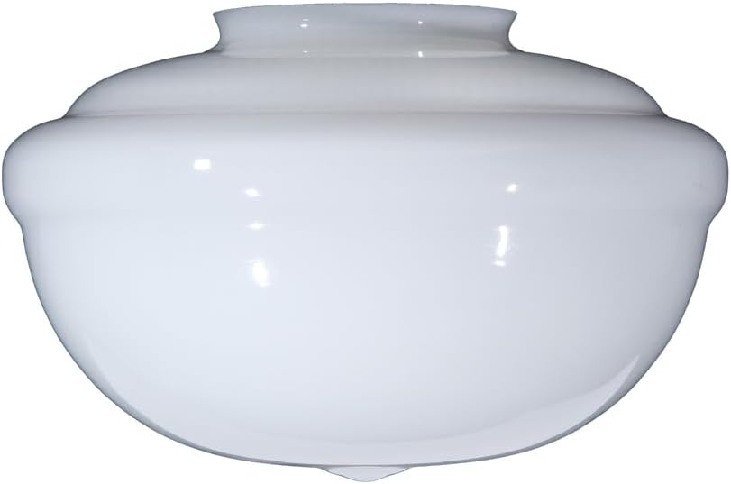 B&P Lamp® 14" Diameter and 6" Fitter OPAL [Milk Glass] Schoolhouse Shade