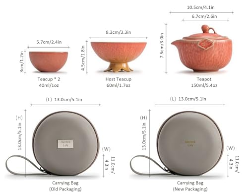 Hermit Life Pomegranate Travel Teapot Set
