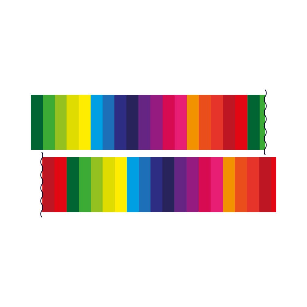 Rainbow Stripes Display Borders Classroom Trimmers, Multicoloured