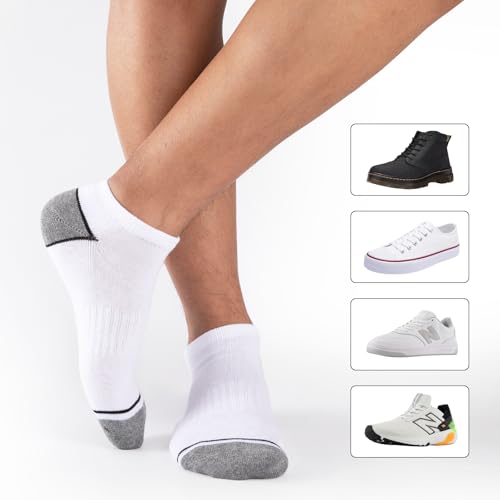 COOVAN Mens Cotton Ankle Socks 8 Pack Athletic Low Cut Socks for Men Sport Running Sock 8 Pairs4