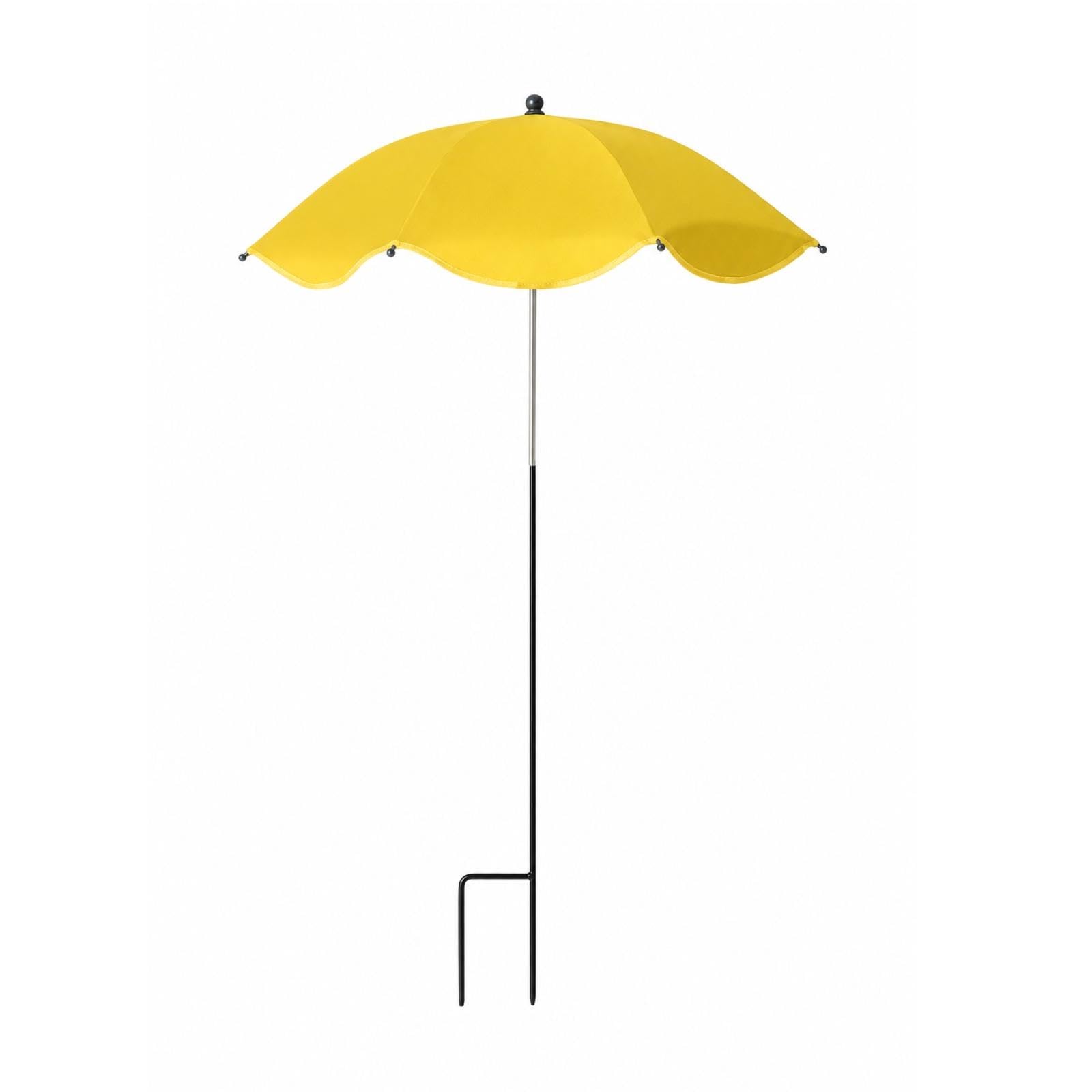 Garden Umbrella with Ground Insert Plant Shade Umbrella with Stake Soft Filtered Sunlight Plant Shade Cover for Gardeners, Potted Plants, Balcony Yellow Flat Edge-image-15