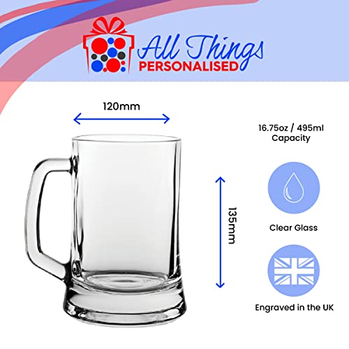 Personalised Engraved Beer Mug: Personalise with Any Message, Choose from Many Fonts - Ideal for Special Occasions, Laser Engraved, Gift Box - Perfect for Weddings, Ushers, Godfathers, Birthdays. - Image 6
