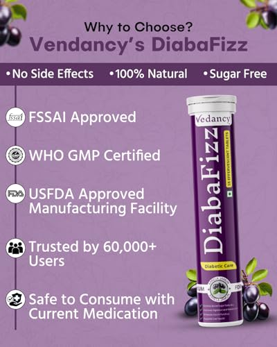 Image of DiabaFizz Karela Jamun Fizz Effervescent Tablets - 15 Tablets | Helps in Blood Sugar Management | Promotes Healthy Glucose Levels | Boosts Digestive Health | Pack of 1