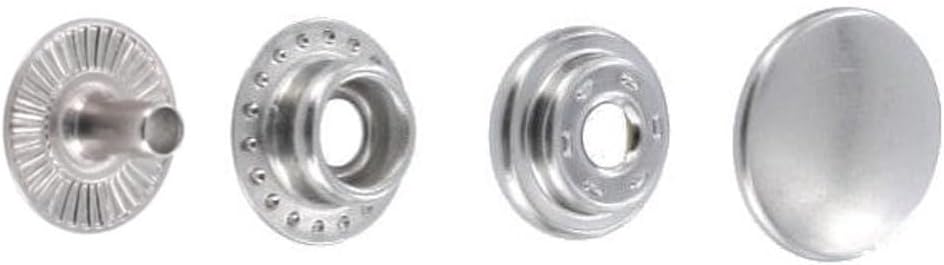 Line 20 / Line 24 Ring Socket Snap Fasteners, Nickel Plate, Solid Brass (100 per Bag)