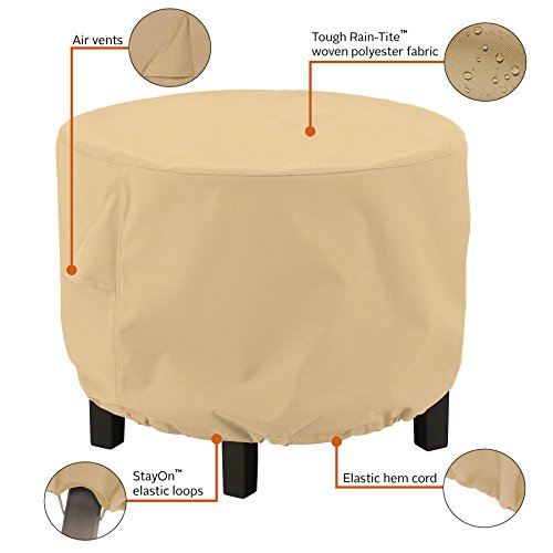 Classic Accessories 55-912-042001-EC Terrazzo Water-Resistant 36 Inch Round Ottoman/Coffee Table Cover thumb #2
