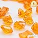 PMLAND 180 Pieces Orange Acrylic Ice Rocks – Crushed Fake Ice Gems Decorative Crystal Stones for Vase Filler Wedding Table Scatter Party Centerpiece DIY Crafts Aquarium and Home Décor