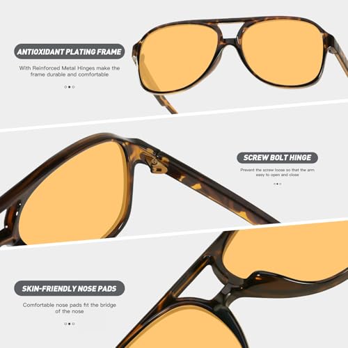 Lunettes de soleil aviateur rétro pour éviter l'éblouissement avec style