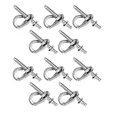 JATCSG 10 Pack Climbing Anchor Hanger Bolt, M10 Stainless Steel Bolt Hanger & Expansion Bolt, Fractu
