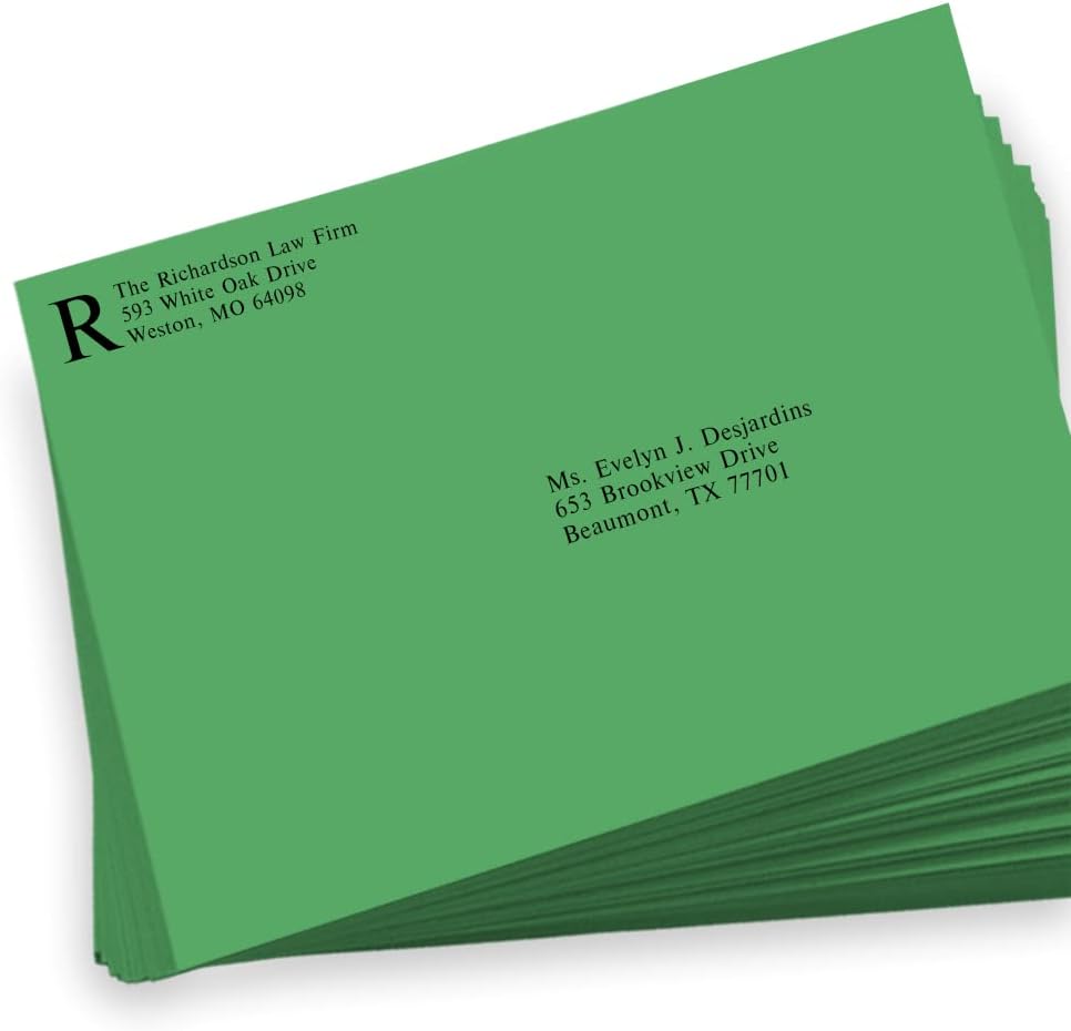 LUXPaper 9 x 12 Booklet Envelopes | Holiday Green | 80lb. Text | 50 Qty