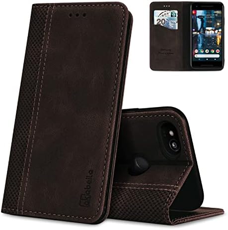 AKABEILA Case for Google Pixel 6A Premium Leather Flip Wallet Case with Magnetic Closure Kickstand Card Slots Folio Phone Case Cover Shockproof Black
