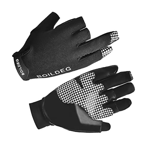 KICHOUSE Professional Sliding Fishing Gloves Reflective Outdoor Sailing Gloves Size l