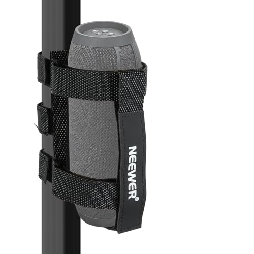 NEEWER Portable Speaker Mount for Golf Cart Accessories, Heavy Duty Adjustable Nylon Strap Holder for Wireless Bluetooth Speaker, Club Car UTV ATV Bike Scooter Motorcycle, GF02S
