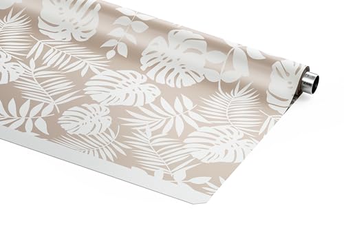 probath Ersatzrolle Austauschrollo Halb-Kassetten Duschrollo Modell Havanna Braun Beige Weiss Blätter 13 Breiten zur Wahl (140x240 cm)