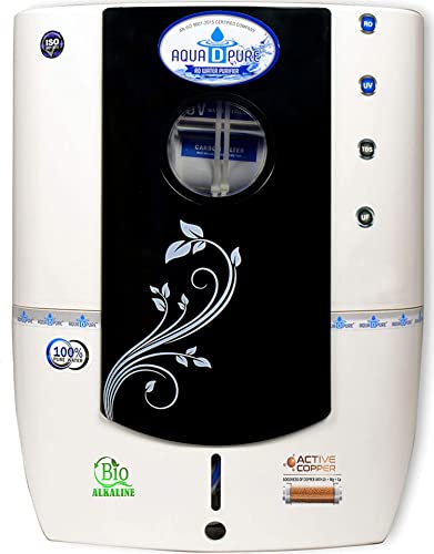 Image of AQUA D PURE UV Water Purifier UV + UF 12L, 7 Stage Filtration, Copper+Alkaline Filter Suitable for Municipal Water (NO RO, NO Booster Pump, No Taste Change,) (A25 Covered Copper Alkaline Design)