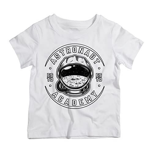 Camiseta Infantil Branca ASTRONAUTA CAPACETE LUA ASTRONAUT ACADEMY (12)